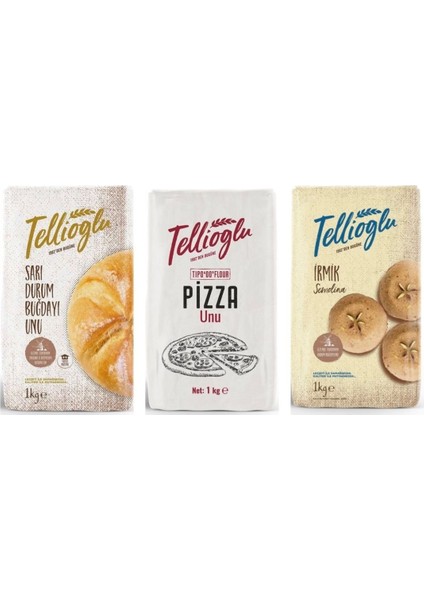 Sarı Durum Buğday Unu/ Pizza Unu/ İrmik Semolina 3X1 Kg