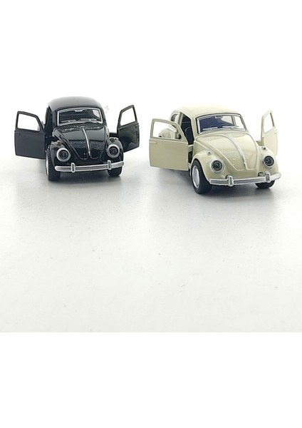 2 Adet Siyah & Beyaz Metal Vosvos Araba Dıe Cast Büyük Boy 12CM fiyatları