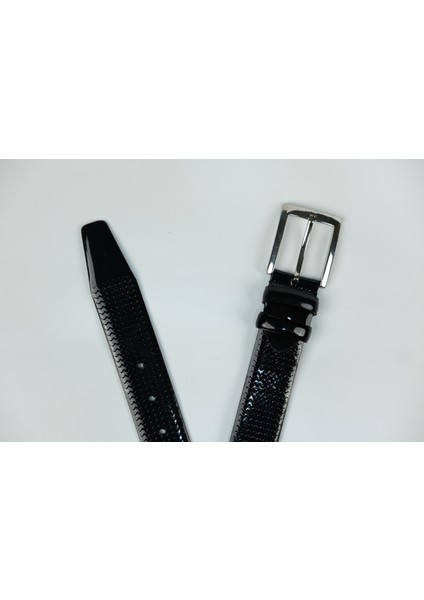 %100 Deri 3.5 cm Tbk 016 Siyah Rugan Desenli fiyatları