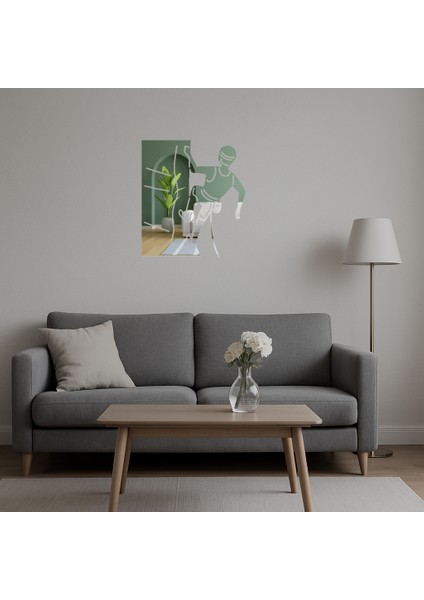 Tırmanan Adam Iç Mekan Dekoratif Aynalı Tablo - ALVN5174-8622 indirimleri
