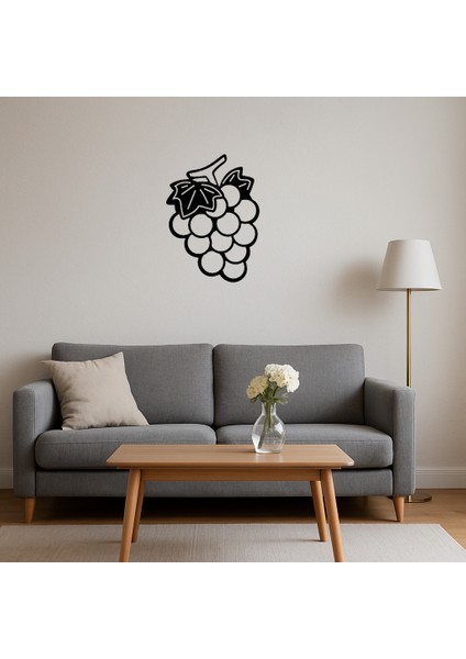 Üzüm Desenli Dekoratif Duvar Tablosu - ALVN4159-6495 fırsatları