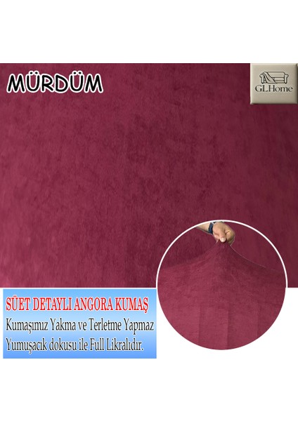 Süet Detaylı Angora Kumaş 3+2+1+1 Komple Giydirme Kanepe&çekyat, Bohem, Vb. Model Koltuk Kılıfı