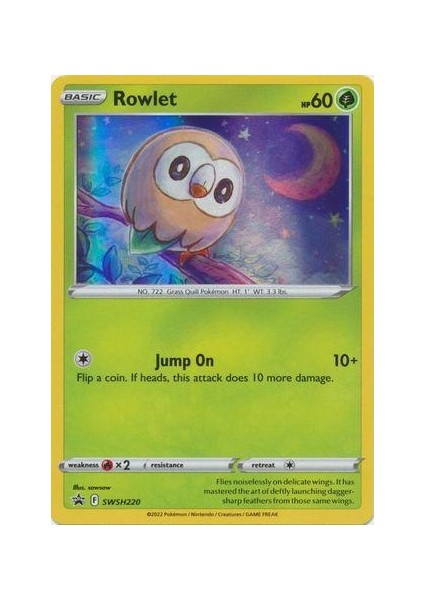 Rowlet #SWSH220 Pokemon Promo Holo