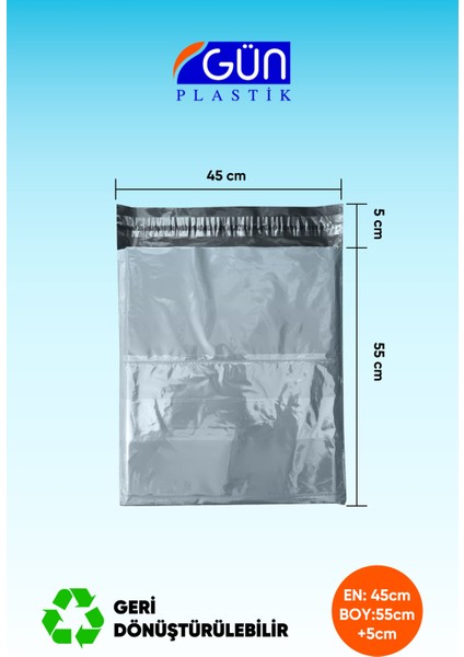 Cepli Kargo Poşeti 45 x 55 + 5 cm (1000 Adet)