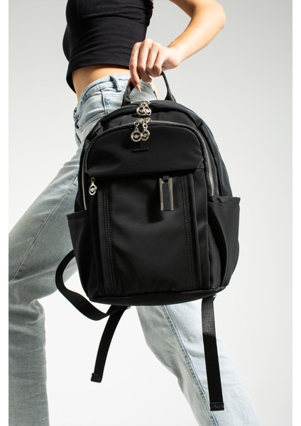 Kadın Paraşüt Kumaş Saten Sırt Çantası