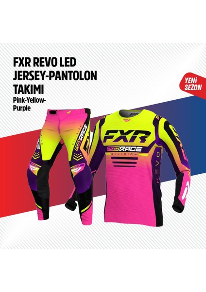 Fxr Pembe Sarı Jersey Pantolon Takımı