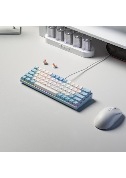 T62 Mekanik Klavye Rgb 63 Tuşlar Çalışırken Değiştirilebilir Oyun Klavyeleri Kırmızı Switch fiyatları