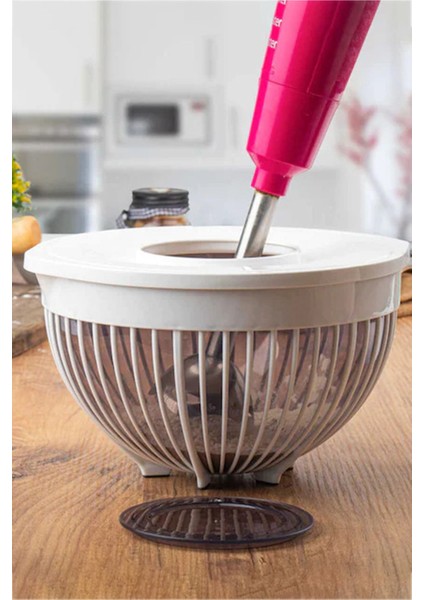 3'ü Birlikte Çok Amaçlı Kapaklı Mikser ve Saklama Kabı, Beyaz indirimleri