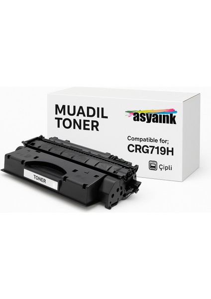 Canon CRG719H Muadil Toner Çipli 6400 Sayfa