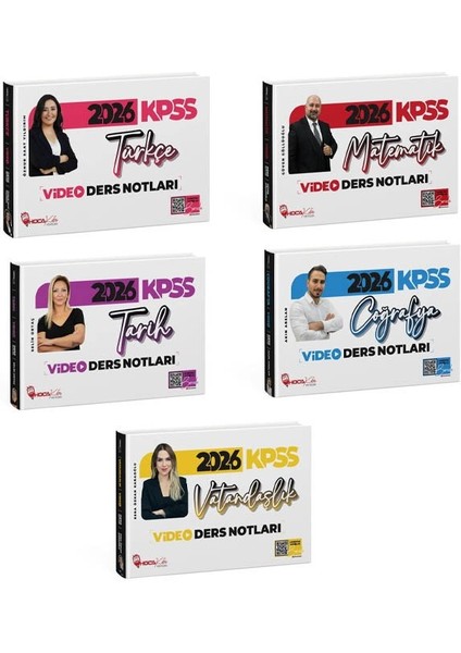 Hoca Kafası 2026 Kpss Genel Yetenek Genel Kültür Video Ders Notları 5 Li Set