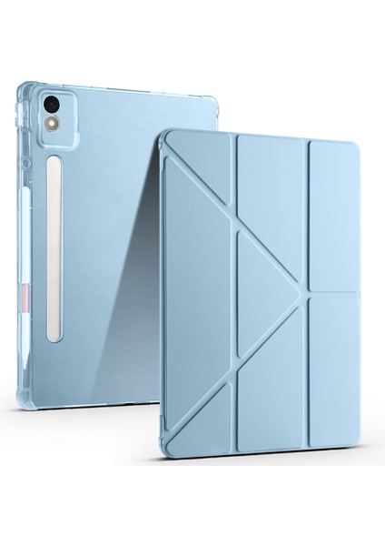 Lenovo Idea Tab Pro 12.7 TB-373FU Kılıf Tri Folding Kalem Bölmeli Standlı Kılıf Uyandırma Özellikli