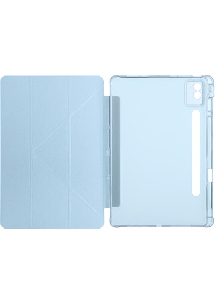Lenovo Idea Tab Pro 12.7 TB-373FU Kılıf Tri Folding Kalem Bölmeli Standlı Kılıf Uyandırma Özellikli modelleri