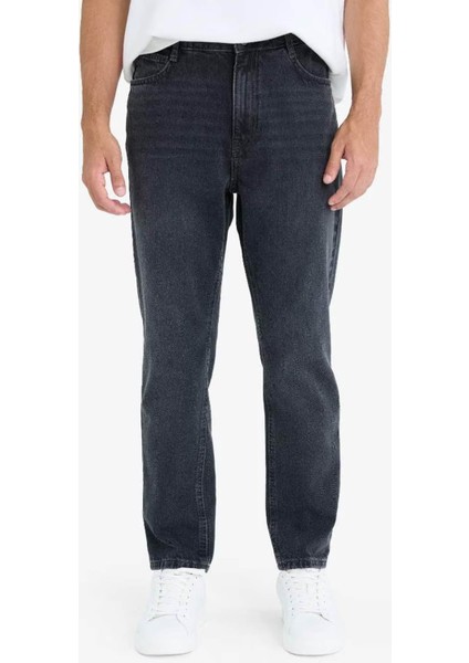 %100 Pamuk 90's Slim Fit Dar Kalıp Yüksek Bel Dar Paça Jean Pantolon D8587AX25AU fırsatları