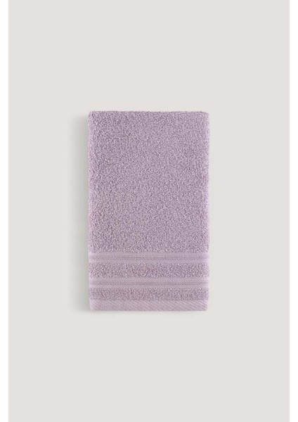 Koyu Lila Pure Bukle Bordürlü Havlu 30X50, Şık ve Yumuşak Dokulu.