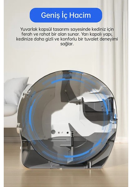 S30 Pro 2. Nesil Otomatik Akıllı Kedi Tuvaleti - Uv Sterilizasyon- Uygulama Kontrol - Geniş Kapasite fiyatları