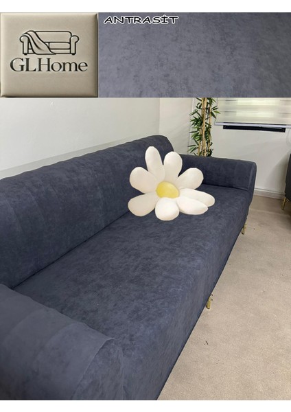 Süet Detaylı Angora Kumaş 3lü Komple Giydirme Kanepe & Çekyat, Bohem, Porto, Vb. Model Koltuk Kilifi indirimleri