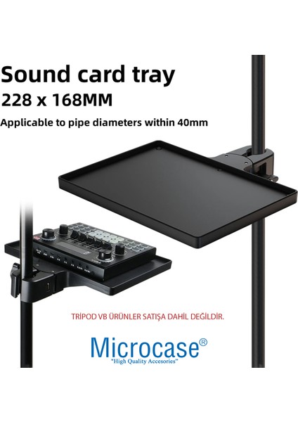 Tripodlara Monte Universal Sehpa Notebook Mikrofon Kitap Vb Malzeme Rafı 270X205MM - AL5289