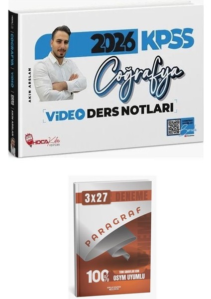Hoca Kafası 2026 Kpss Coğrafya Video Ders Notları+Anla Kazan Paragraf