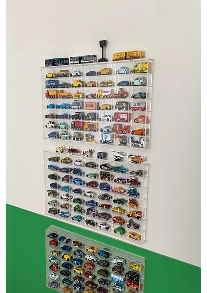 Hot Wheels 49 Kapasiteli Pleksi Kapaklı Hot Wheels Sergileme Rafı Diecast Matchbox Araba 1:64 Ölçek indirimleri