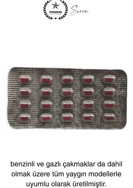 20'li 1. Sınıf Çakmak Taşı Universal Blester Evrensel Tüm Çakmaklarla Uyumlu Uzun Ömürlü fiyatları