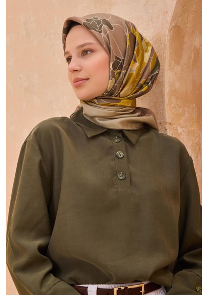 Saf Ipek Eşarp 4127D-30-TIVIL