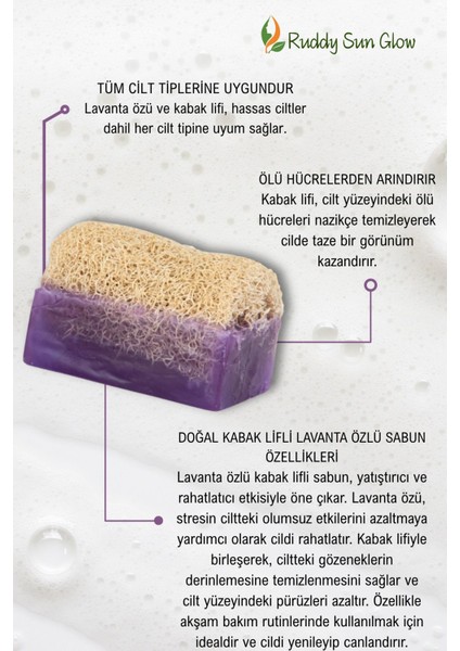 Kabak Lifli Lavanta Özlü Sabun El Yapımı Doğal 120 gr fiyatları