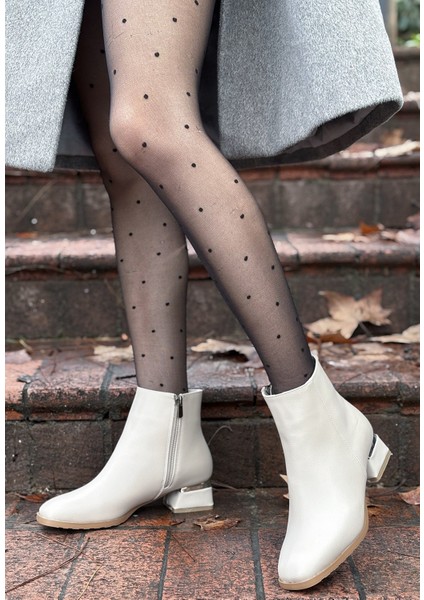 Tonti Bej Topuklu Fermuarlı Bot