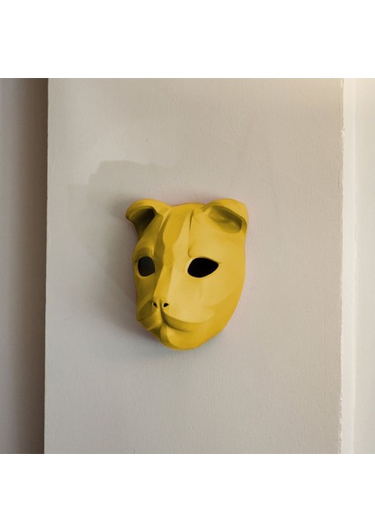 El Yapımı Dekoratif Kedi Duvar Maskesi, Şık ve Doğal Ev Dekoru Için Ideal