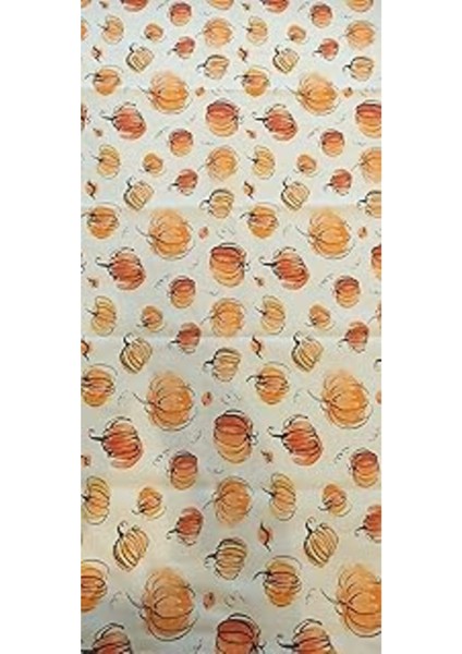 Şirinshop Bayramı Bal Kabağı Runner Masa Örtüsü, Özel Dijital Baskı, Şık ve Renkli Tasarım