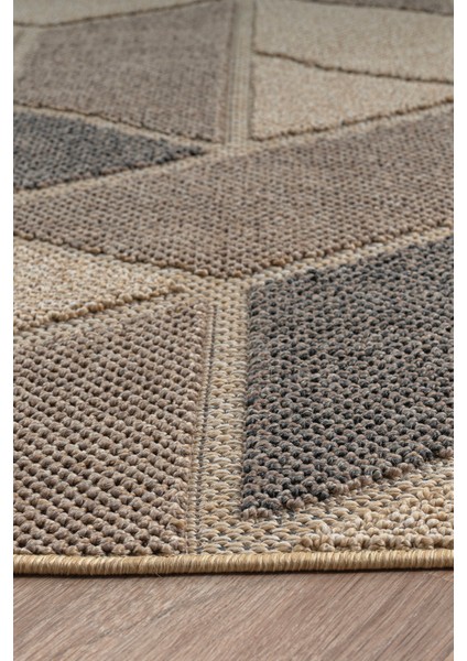 Roma Bej Kahve Yumuşak Bukleli ve Püsküllü Makine Dokuma Halı Oturma Odası Salon Mutfak Antre modelleri