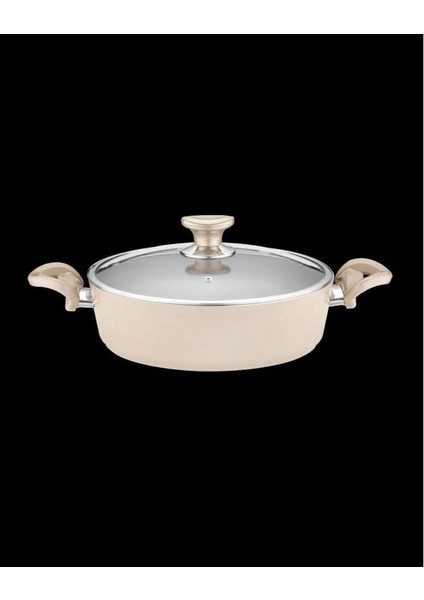 Pan-Dora Serisi 4 mm Kalınlığında 26 cm Yanmaz Yapışmaz Kristal Seramik Karnıyarık Tencere modelleri