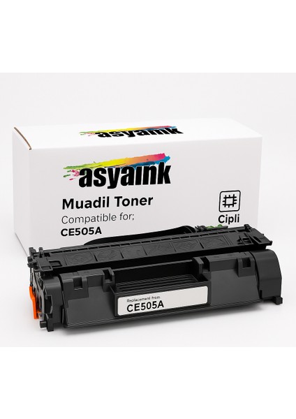 Hp P2035 CE505A Muadil Toner Çipli 2500 Sayfa Asyaink