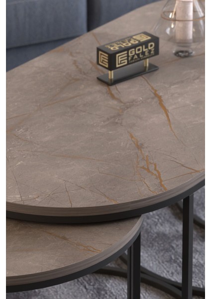 Orta Sehpa Zigon Sehpa Yan Sehpa 3 Lü Set Dolunay Gordion modelleri