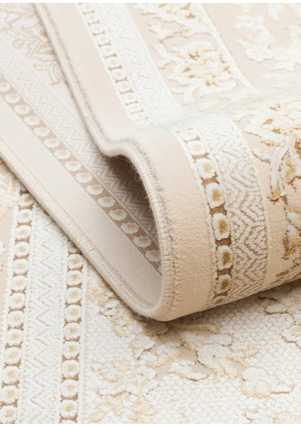 Palmira Plm 09 Cream Gold Yumuşak Dokulu Yüksek Kaliteli Sık Dokuma Modern Makine Dokuması Halı