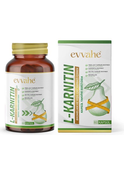 L-Karnitin, Bromelain ve Yeşil Çay Yaprağı Içeren Kapsül Takviye Edici Gıda fiyatları