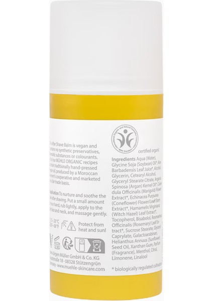 Organıc Tıraş Balsamı 100 Ml, Doğal, Vegan, Yatıştırıcı Cilt Bakımı fiyatları