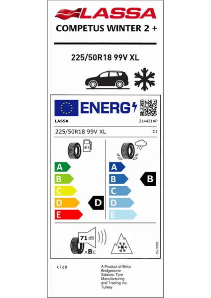 225/50R18 99V Xl Competus Wınter 2+ Kış Lastiği (Üretim TARIHI:2025) modelleri