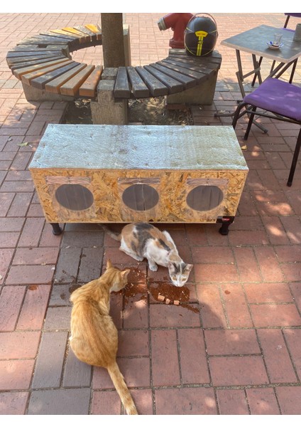 Kedi Evi Kedi Yuvası Iç ve Dış Mekan Isı ve Su Yalıtımlı 90X36X38 cm Ayaklı fiyatları
