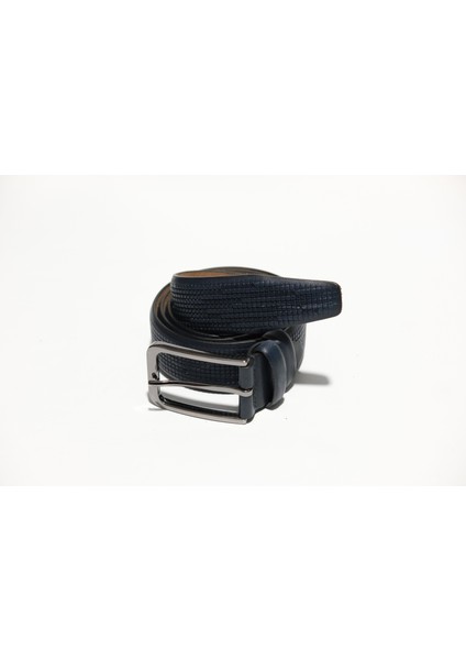 %100 Deri 3.5 cm Tbk 06 Lacivert Desenli