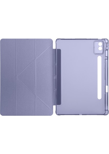 Lenovo Idea Tab Pro 12.7 TB-373FU Kılıf Tri Folding Kalem Bölmeli Standlı Kılıf Uyandırma Özellikli modelleri