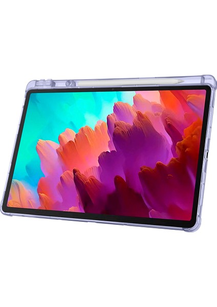 Lenovo Idea Tab Pro 12.7 TB-373FU Kılıf Tri Folding Kalem Bölmeli Standlı Kılıf Uyandırma Özellikli