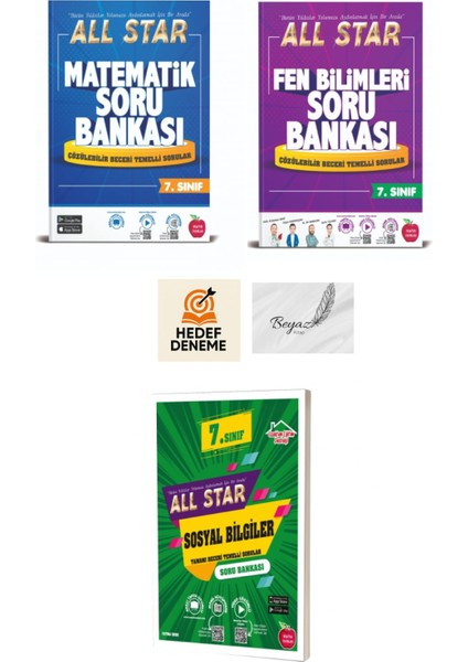 Newton 7.sınıf All Star Matematik Fen Bilimleri Sosyal Bilgiler Soru Bankası Hedef Deneme