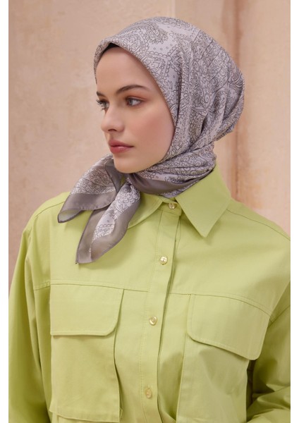 Fresh Twist Eşarp 01 Krem Karışık Desen 49730