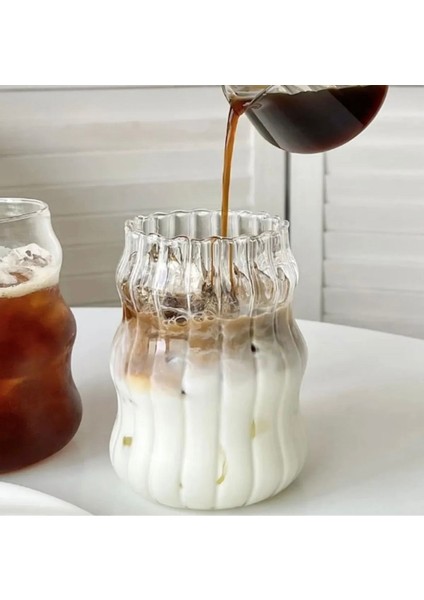 2 Li Isıya Dayanıklı Borosilikat Cam Uzun Bardak | Kahve ve Sunum Meşrubat Bardağı Pinterest 10CM