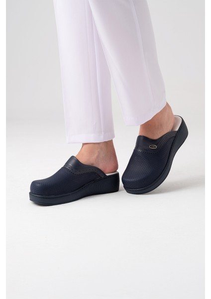 Lacivert Plus Prestij Kadın Sabo Terlik Ortopedik Doktor Hemşire Hastane Terliği