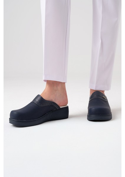 Lacivert Plus Prestij Kadın Sabo Terlik Ortopedik Doktor Hemşire Hastane Terliği modelleri