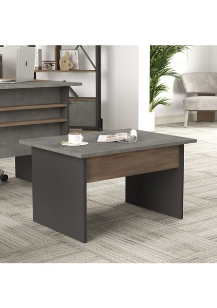 Navaris B Ofis Sehpası 80CM*60CM Kahve-Beton-Antrasit Nav2-Cga fiyatları