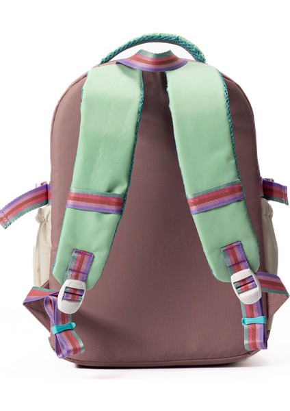 Çok Cepli Sırt Destekli Renkli Kız Çocuk Ilkokul Çantası HV2025 Turkuaz modelleri