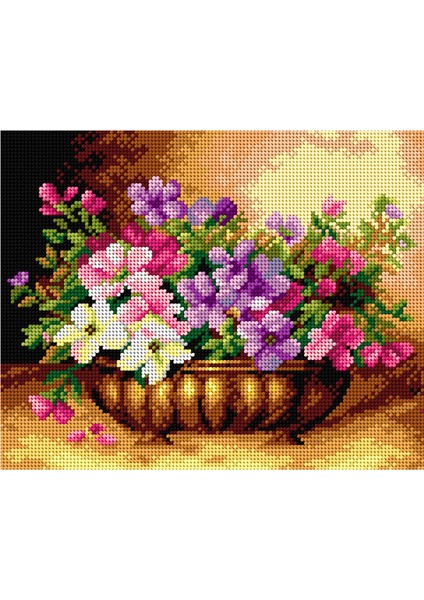 Baskılı Goblen Çiçekler 3232 24*30 cm