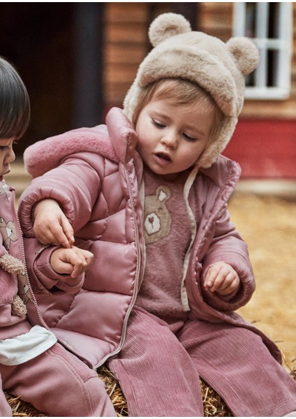 Kız Bebek Yumuşak Şişme Mont